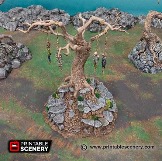 Hangman's Tree - Shadowfey Wilds 15mm 20mm 28mm 32mm Wargaming Terrain DnD PathfinderTabletop Gaming, Role-playing, RPG, D&D Printable Scenery