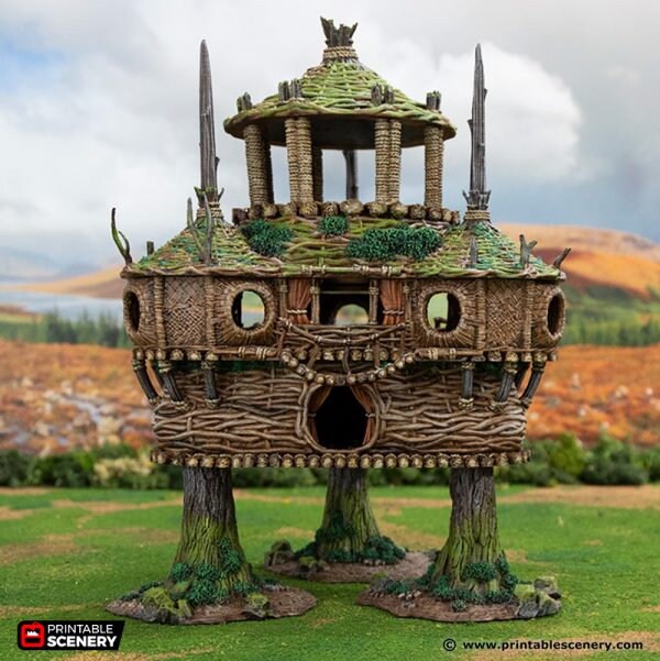 Rise of the Halflings Palace of the Druid | Miniature Terrain | D&D Miniature Terrain Warhammer Tabletop Miniatures Pathfinder Frostgrave