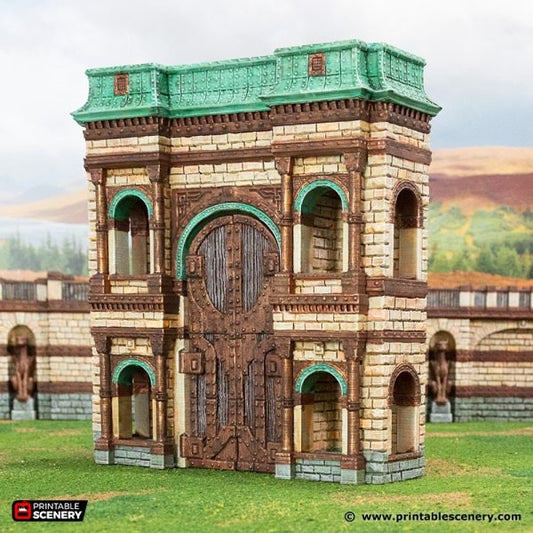 Rise of the Halflings The Wyrmway Gate | Miniature Terrain | D&D Miniature Terrain Warhammer Tabletop Miniatures Pathfinder Frostgrave