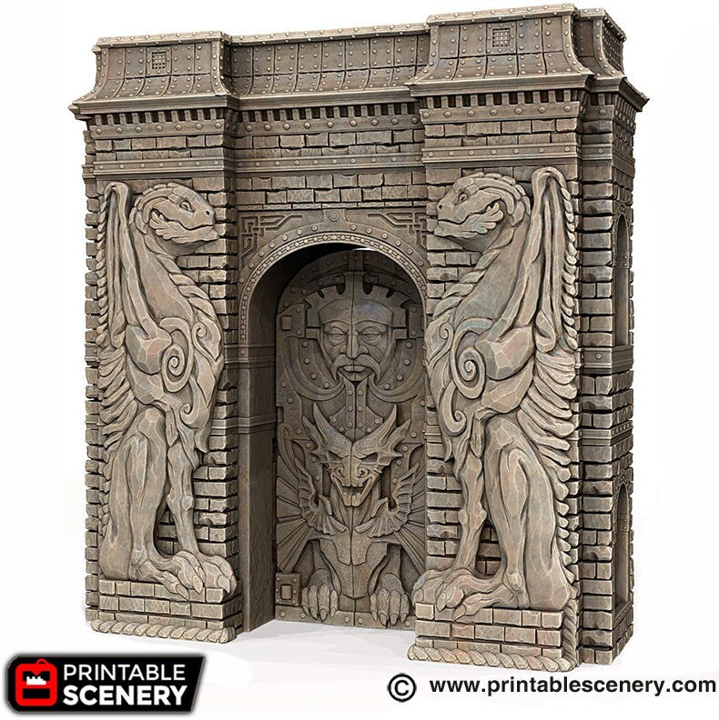 Rise of the Halflings The Wyrmway Gate | Miniature Terrain | D&D Miniature Terrain Warhammer Tabletop Miniatures Pathfinder Frostgrave