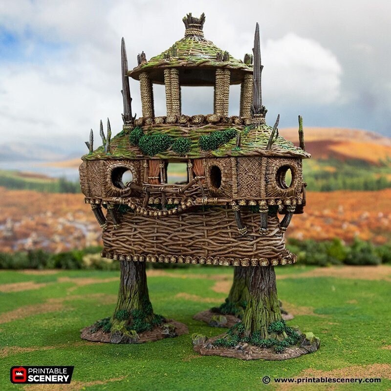 Rise of the Halflings Palace of the Druid | Miniature Terrain | D&D Miniature Terrain Warhammer Tabletop Miniatures Pathfinder Frostgrave