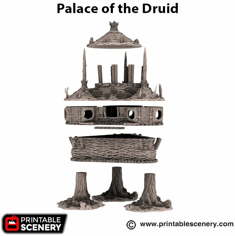 Rise of the Halflings Palace of the Druid | Miniature Terrain | D&D Miniature Terrain Warhammer Tabletop Miniatures Pathfinder Frostgrave