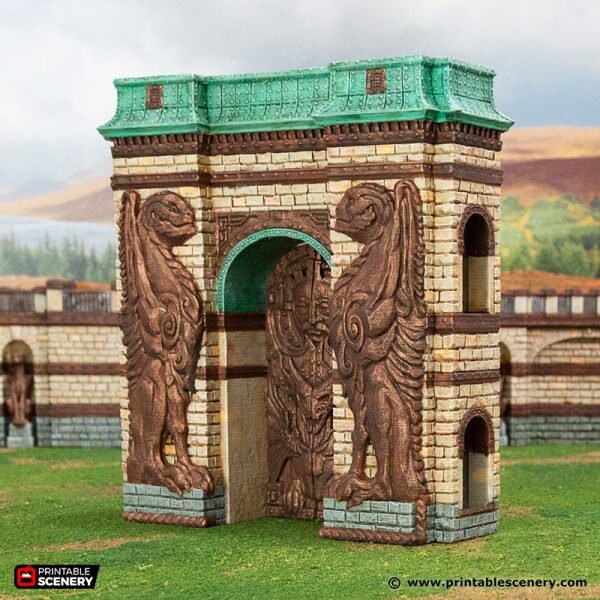 Rise of the Halflings The Wyrmway Gate | Miniature Terrain | D&D Miniature Terrain Warhammer Tabletop Miniatures Pathfinder Frostgrave
