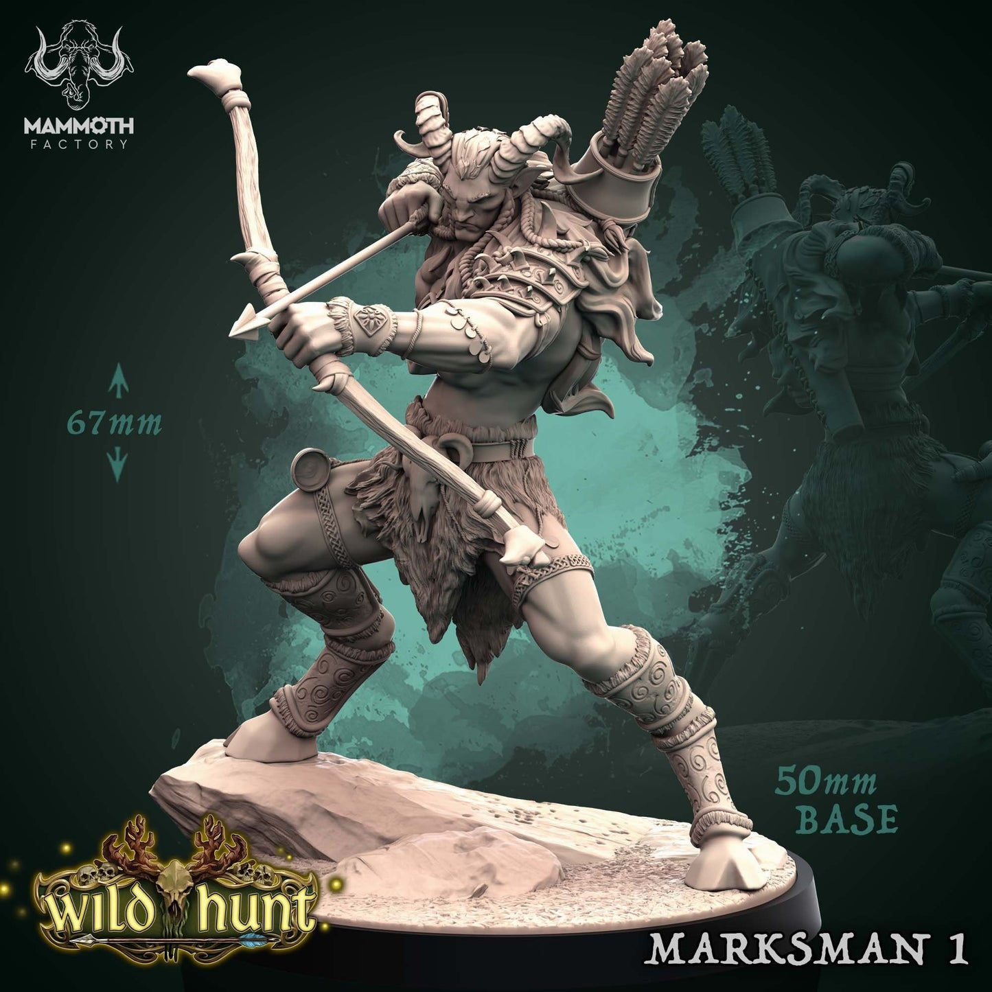 Sylvoth Marksmen | Mammoth Factory | 3D Printed Resin Miniature | Dungeons and Dragons | Pathfinder | Tabletop Role Playing | AoS | D&D