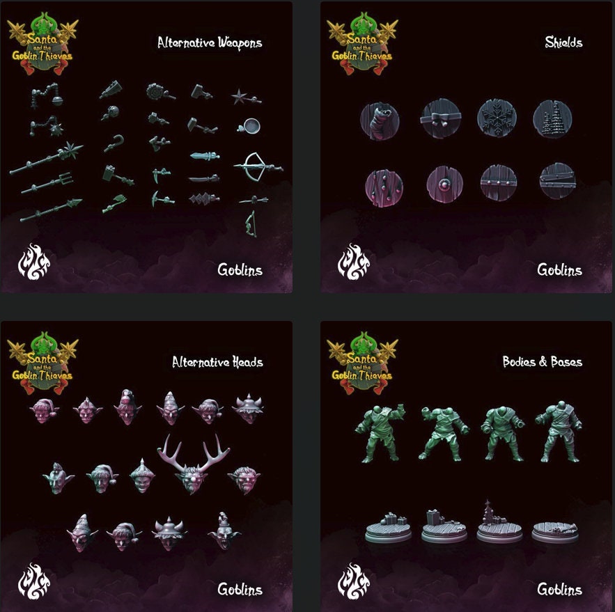 Goblins - by Crippled God Foundry | Christmas Collection | Santa and the Goblin Thieves | DnD | Dungeons & Dragons