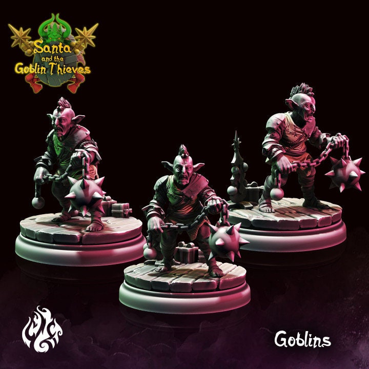 Goblins - by Crippled God Foundry | Christmas Collection | Santa and the Goblin Thieves | DnD | Dungeons & Dragons
