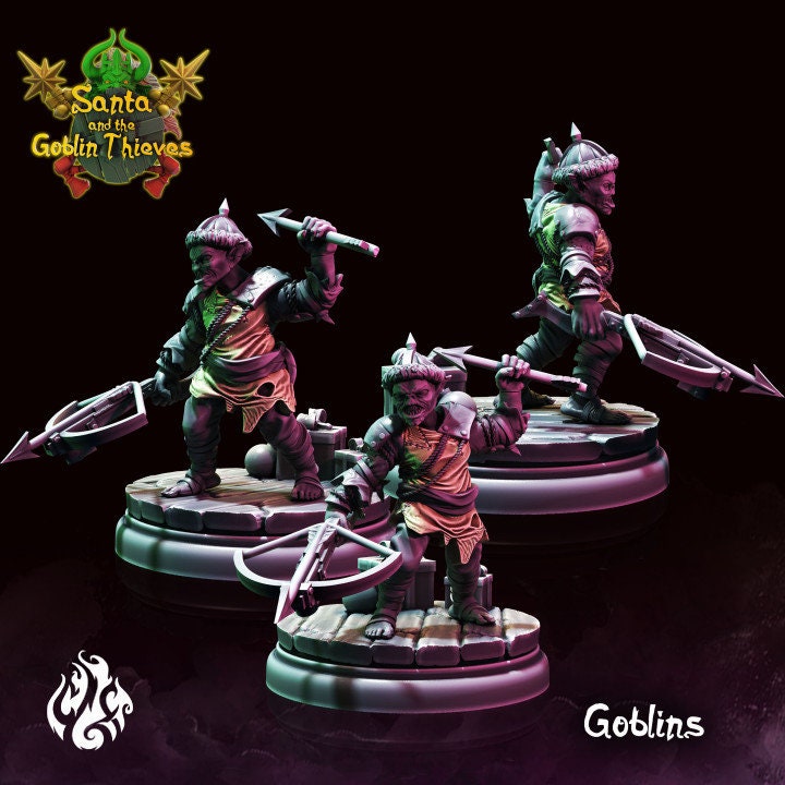 Goblins - by Crippled God Foundry | Christmas Collection | Santa and the Goblin Thieves | DnD | Dungeons & Dragons