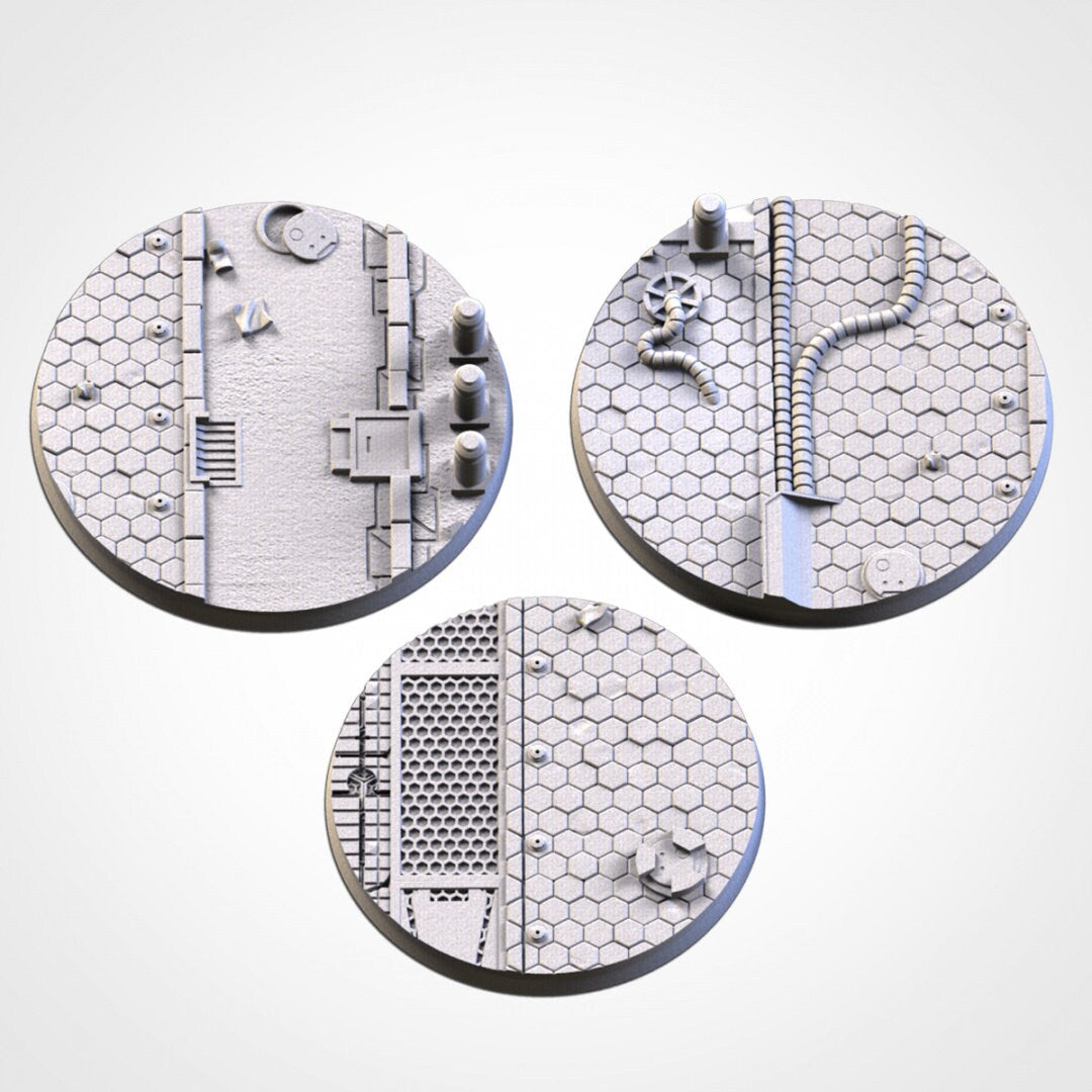 City Scifi Round Wargaming Bases | 25mm 32mm 40mm | Txarli Factory