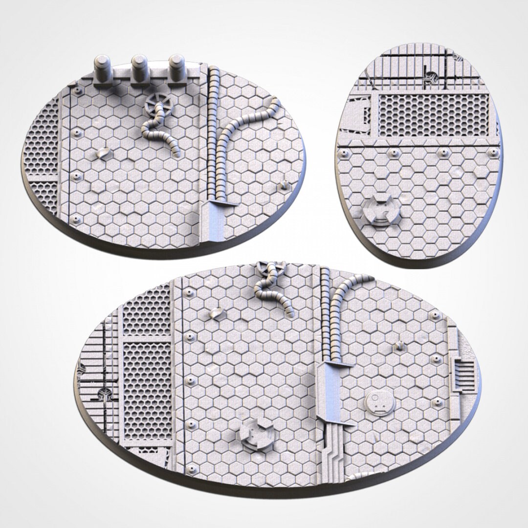 City Scifi Round Wargaming Bases | 25mm 32mm 40mm | Txarli Factory