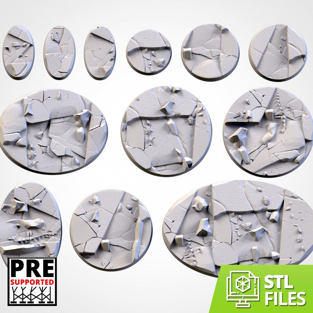 Frozen Round Wargaming Bases | 25mm 32mm 40mm | Txarli Factory