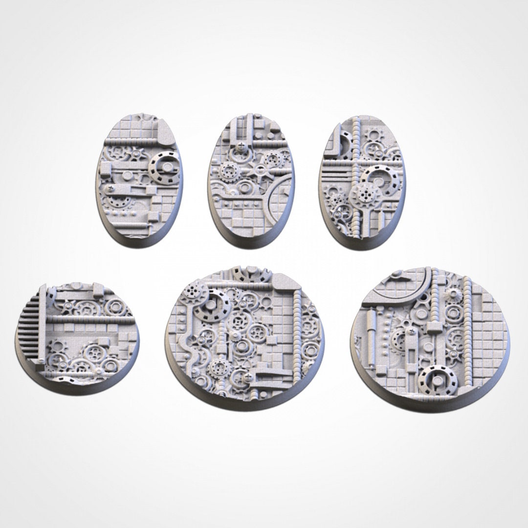 Steam Punk Round Wargaming Bases | 25mm 32mm 40mm | Txarli Factory