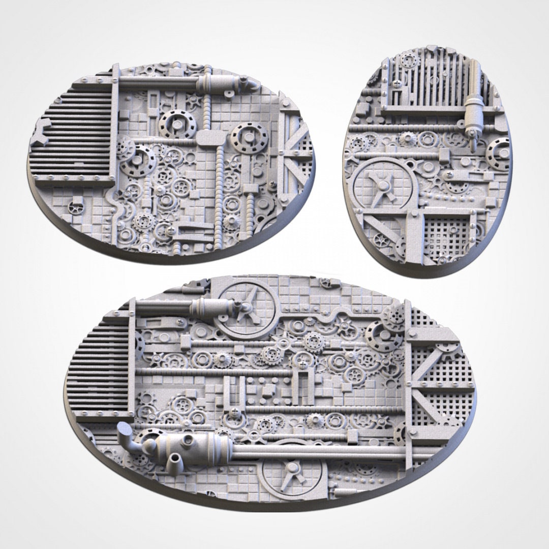 Steam Punk Round Wargaming Bases | 25mm 32mm 40mm | Txarli Factory