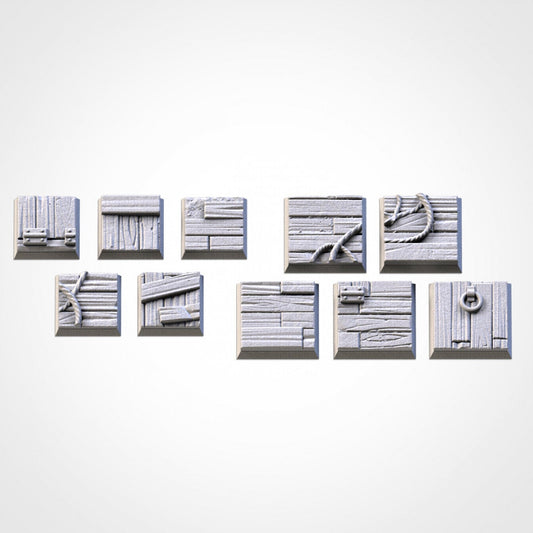 Wooden Square Wargaming Bases | 20mm 25mm 50mm | Txarli Factory