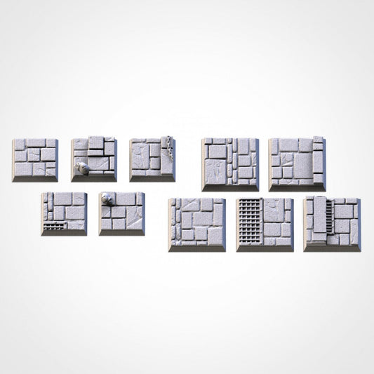 Dungeon Square Wargaming Bases | 20mm 25mm 50mm | Txarli Factory