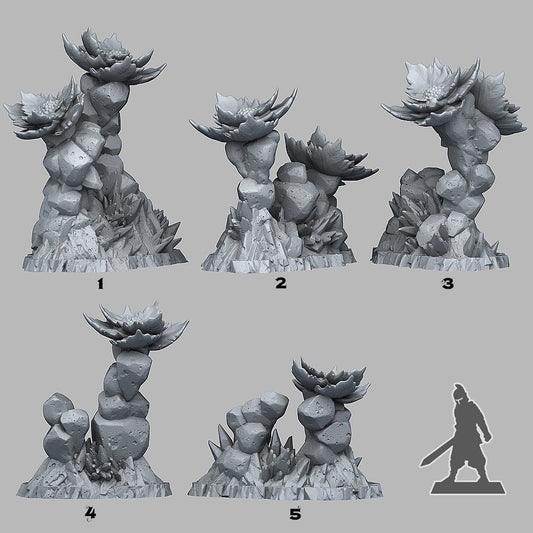 Frozen Flowers | Scenery and terrain | 3D Printed Resin Miniature | Tabletop Role Playing | AoS | D&D | 40K | Pathfinder