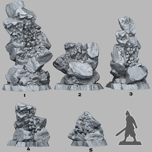 Ancient Hidden Crystals | Scenery and terrain | 3D Printed Resin Miniature | Tabletop Role Playing | AoS | D&D | 40K | Pathfinder