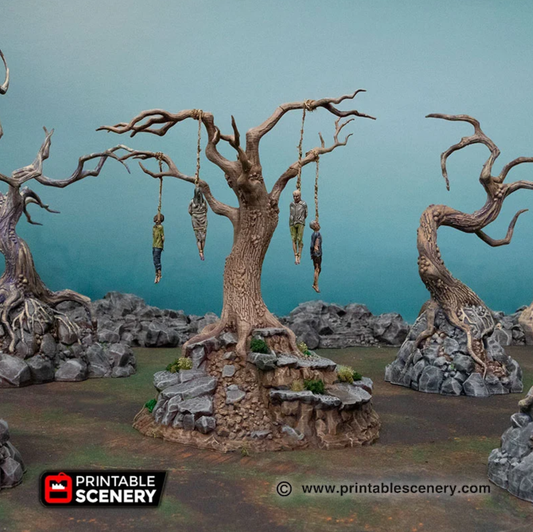 Hangman's Tree - Shadowfey Wilds 15mm 20mm 28mm 32mm Wargaming Terrain DnD PathfinderTabletop Gaming, Role-playing, RPG, D&D Printable Scenery