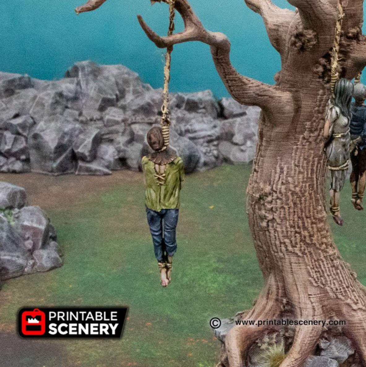 Hangman's Tree - Shadowfey Wilds 15mm 20mm 28mm 32mm Wargaming Terrain DnD PathfinderTabletop Gaming, Role-playing, RPG, D&D Printable Scenery