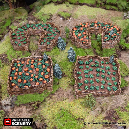 The Common Gardens from Hagglethorn Hollow Printable Scenery 15mm 20mm 28mm 32mm Terrain D&D DnD Pathfinder Garden Tabletop Gaming, Role-playing, RPG, D&D