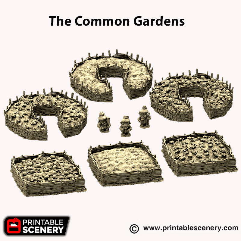 The Common Gardens from Hagglethorn Hollow Printable Scenery 15mm 20mm 28mm 32mm Terrain D&D DnD Pathfinder Garden Tabletop Gaming, Role-playing, RPG, D&D