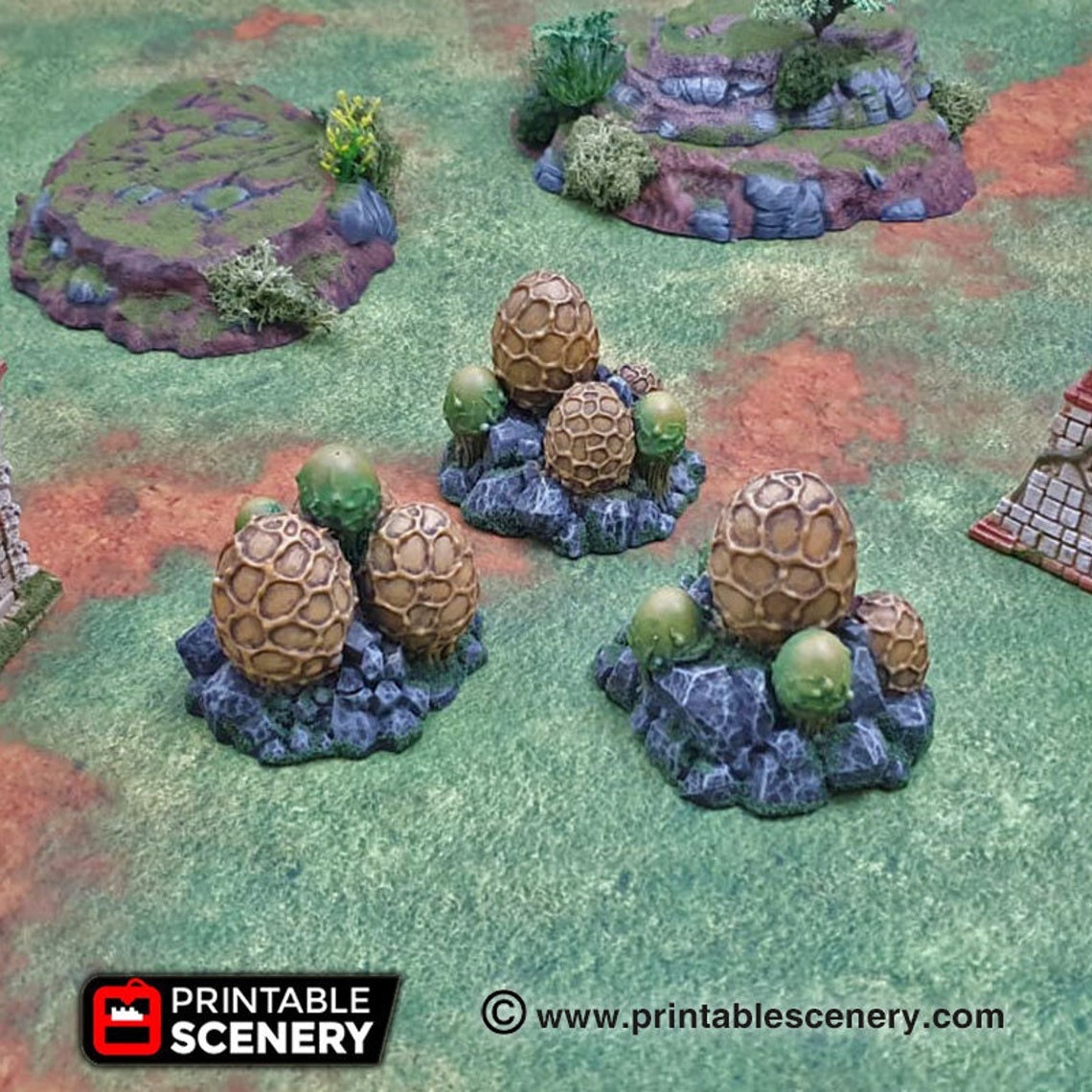 Alien spudlings - 6mm upto 32mm Brave  New Worlds Wasteworld Gasland Scatter Terrain Terrain D&D, DnD, Warhammer 40K Pathfinder Sci-fi