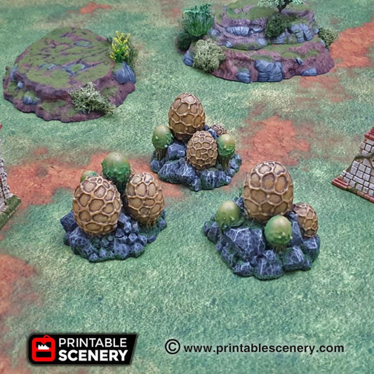 Alien spudlings - 6mm upto 32mm Brave  New Worlds Wasteworld Gasland Scatter Terrain Terrain D&D, DnD, Warhammer 40K Pathfinder Sci-fi