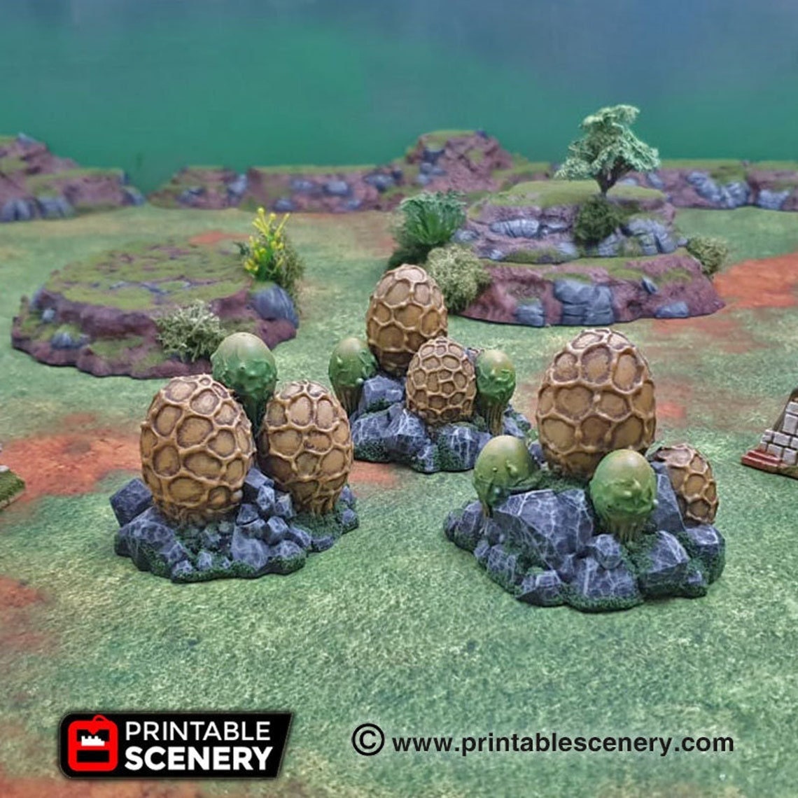 Alien spudlings - 6mm upto 32mm Brave  New Worlds Wasteworld Gasland Scatter Terrain Terrain D&D, DnD, Warhammer 40K Pathfinder Sci-fi
