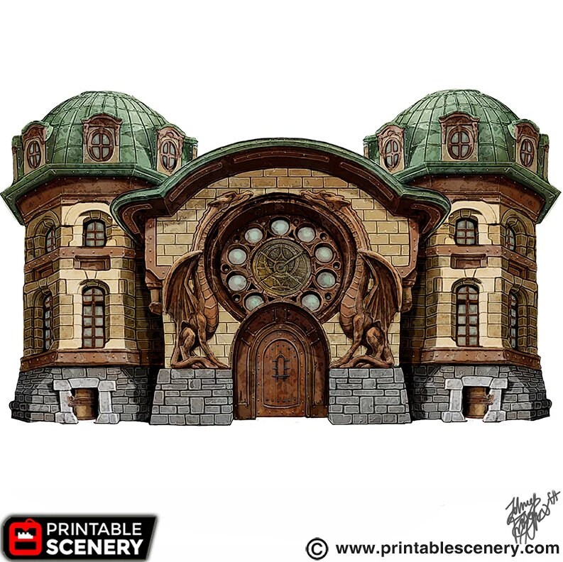 Rise of the Halflings City Guildhall  | DnD Miniature Terrain | D&D Miniature Terrain Warhammer  Tabletop Miniatures Pathfinder Frostgrave