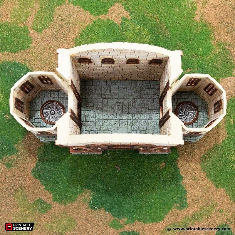 Rise of the Halflings City Guildhall  | DnD Miniature Terrain | D&D Miniature Terrain Warhammer  Tabletop Miniatures Pathfinder Frostgrave