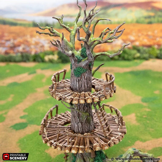 Rise of the Halflings The Forest Forts | Miniature Terrain | D&D Miniature Terrain Warhammer Tabletop Miniatures Pathfinder Frostgrave