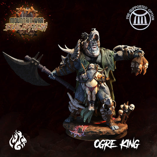 Ogre King Miniature - by Crippled God Foundry | Ogre Warriors | DnD | Dungeons & Dragons | Pathfinder | Warhammer