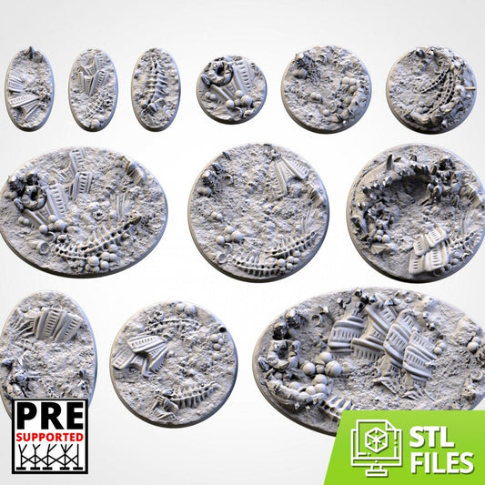 Alien Round Wargaming Base | 25mm 32mm 40mm | Txarli Factory