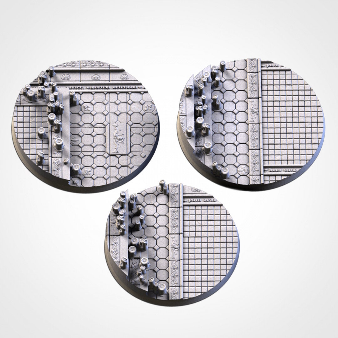 Royal Palace Round Wargaming Bases | 25mm 32mm 40mm | Txarli Factory