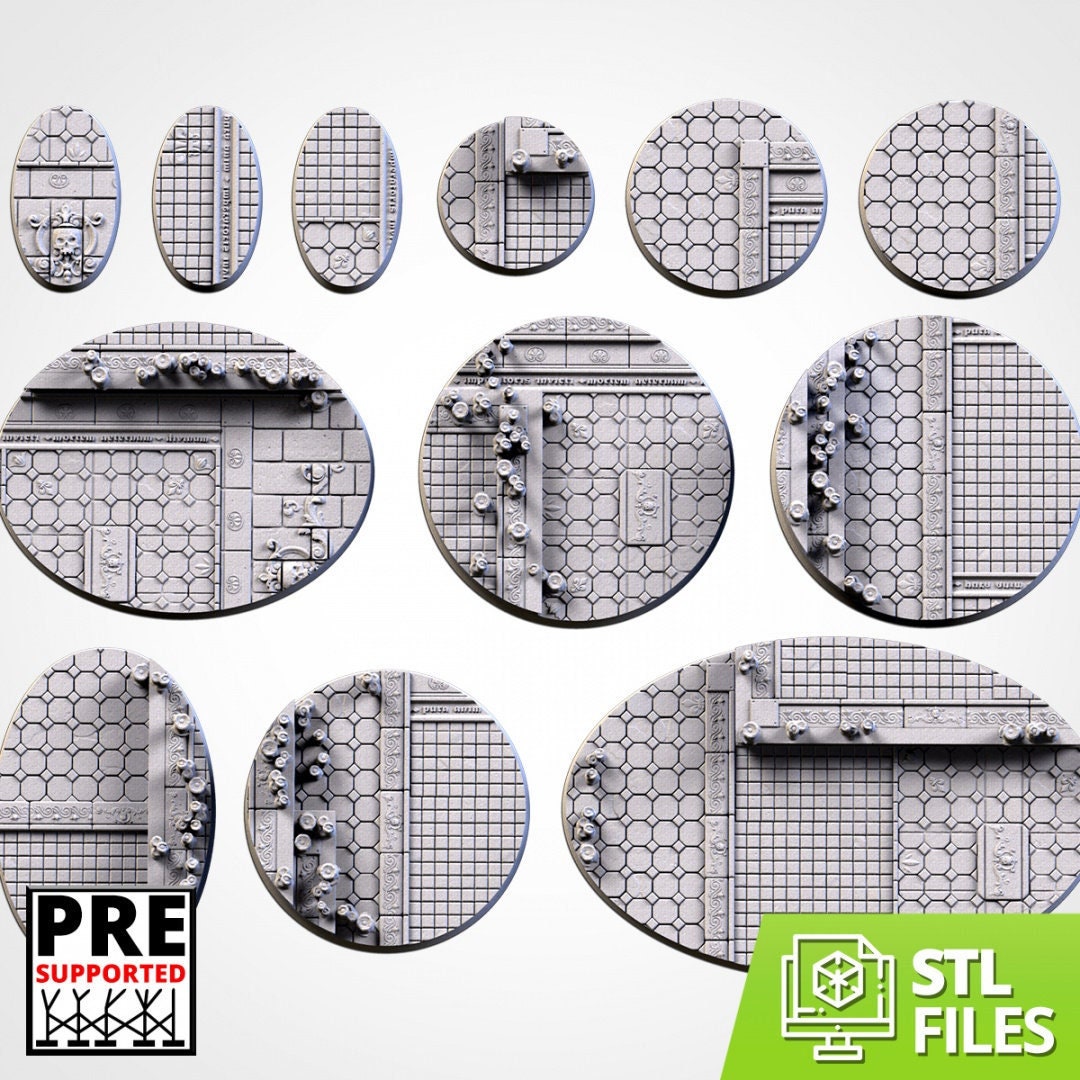Royal Palace Round Wargaming Bases | 25mm 32mm 40mm | Txarli Factory