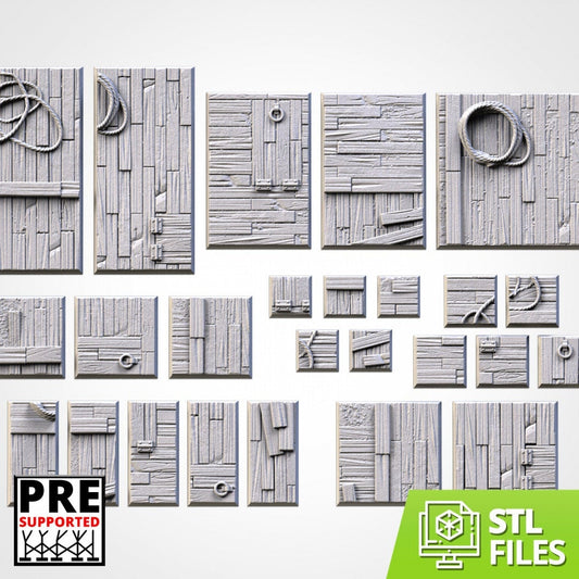 Wooden Square Wargaming Bases | 20mm 25mm 50mm | Txarli Factory