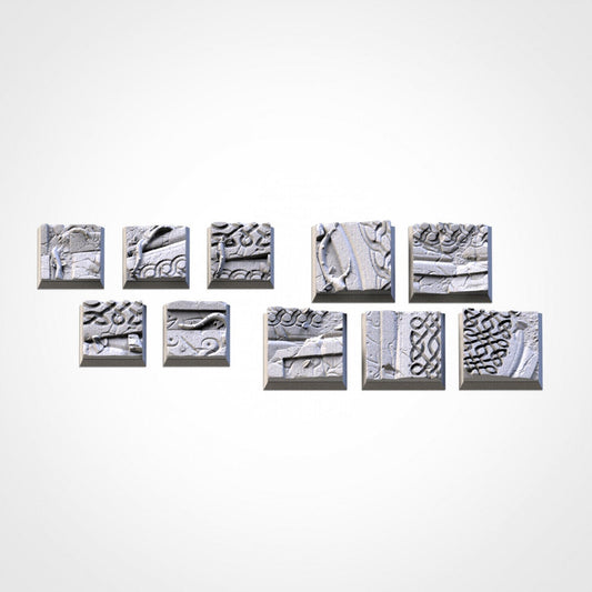 Ancestral Square Wargaming Bases | 20mm 25mm 50mm | Txarli Factory