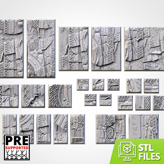 Ancestral Square Wargaming Bases | 20mm 25mm 50mm | Txarli Factory