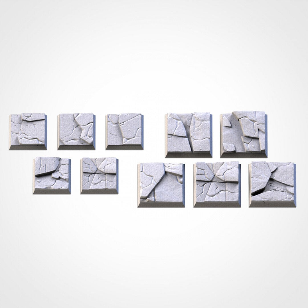 Frozen Square Wargaming Bases | 20mm 25mm 50mm | Txarli Factory
