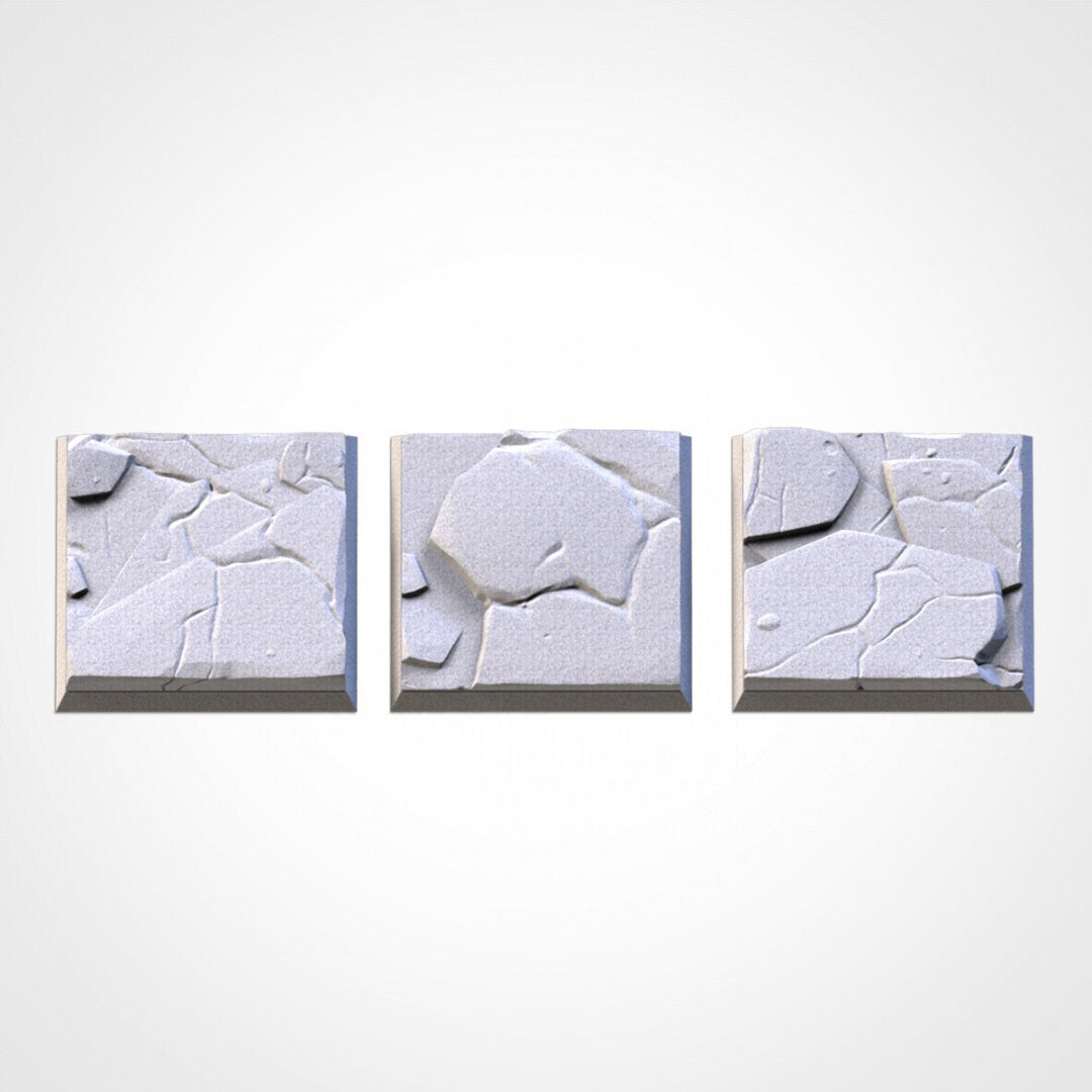 Frozen Square Wargaming Bases | 20mm 25mm 50mm | Txarli Factory