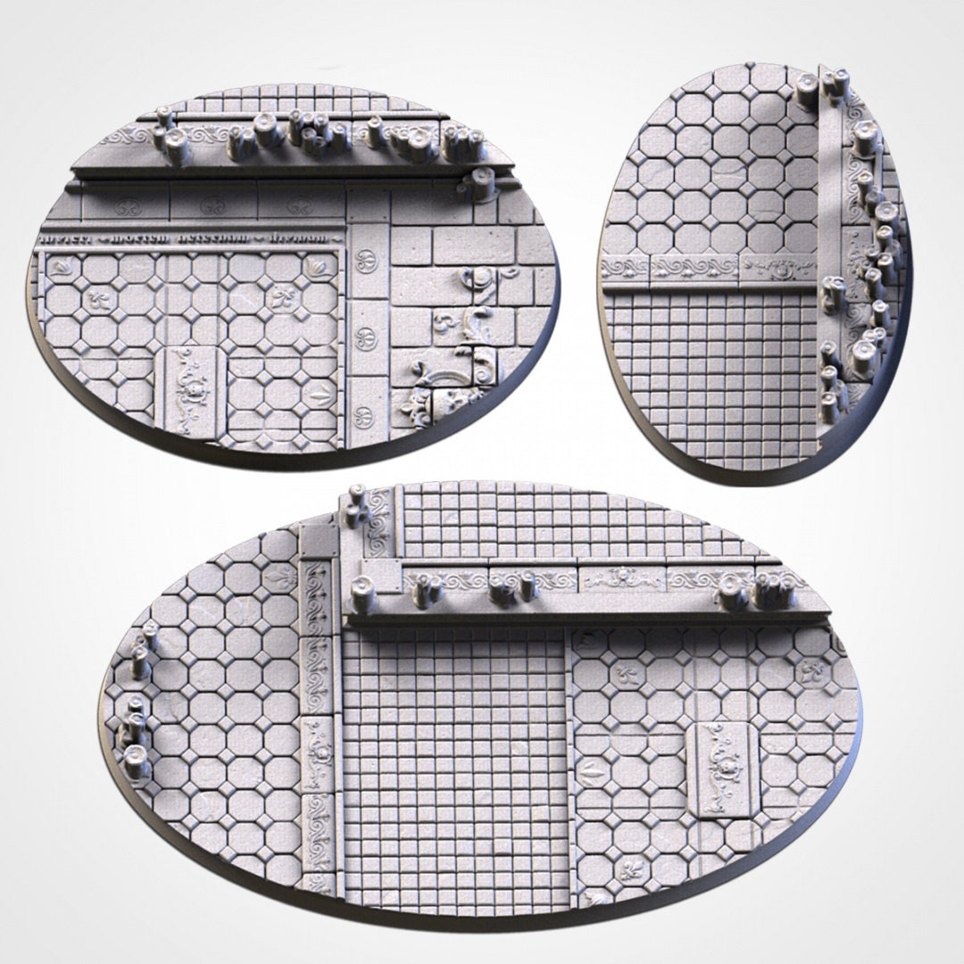 Royal Palace Round Wargaming Bases | 25mm 32mm 40mm | Txarli Factory