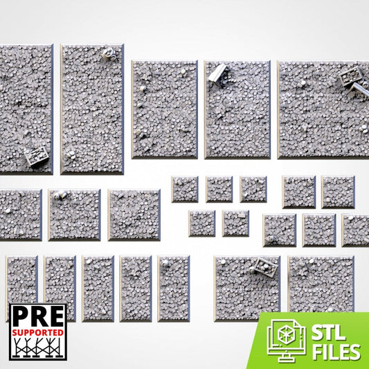Treasure Square Wargaming Bases | 20mm 25mm 50mm | Txarli Factory