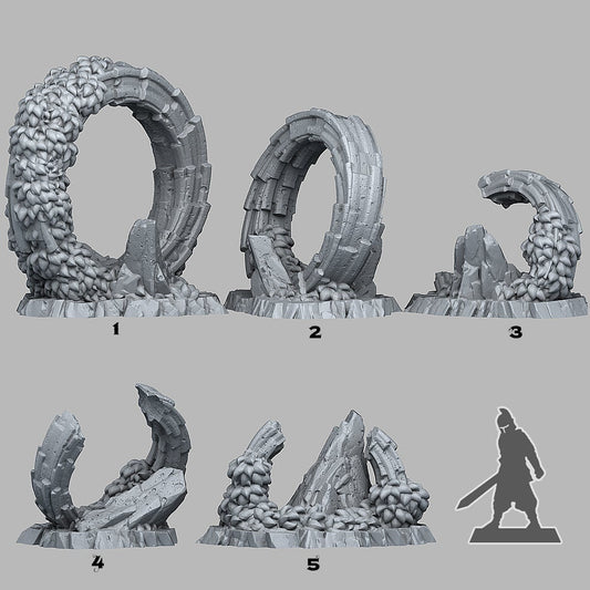 Pandora Ruins | Scenery and terrain | 3D Printed Resin Miniature | Tabletop Role Playing | AoS | D&D | 40K | Pathfinder