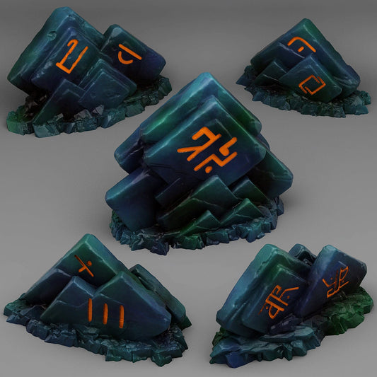 Magic Square Rocks | Scenery and terrain | 3D Printed Resin Miniature | Tabletop Role Playing | AoS | D&D | 40K | Pathfinder
