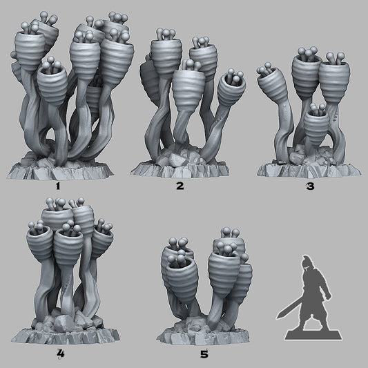 Alien Anemone | Scenery and terrain | 3D Printed Resin Miniature | Tabletop Role Playing | AoS | D&D | 40K | Pathfinder